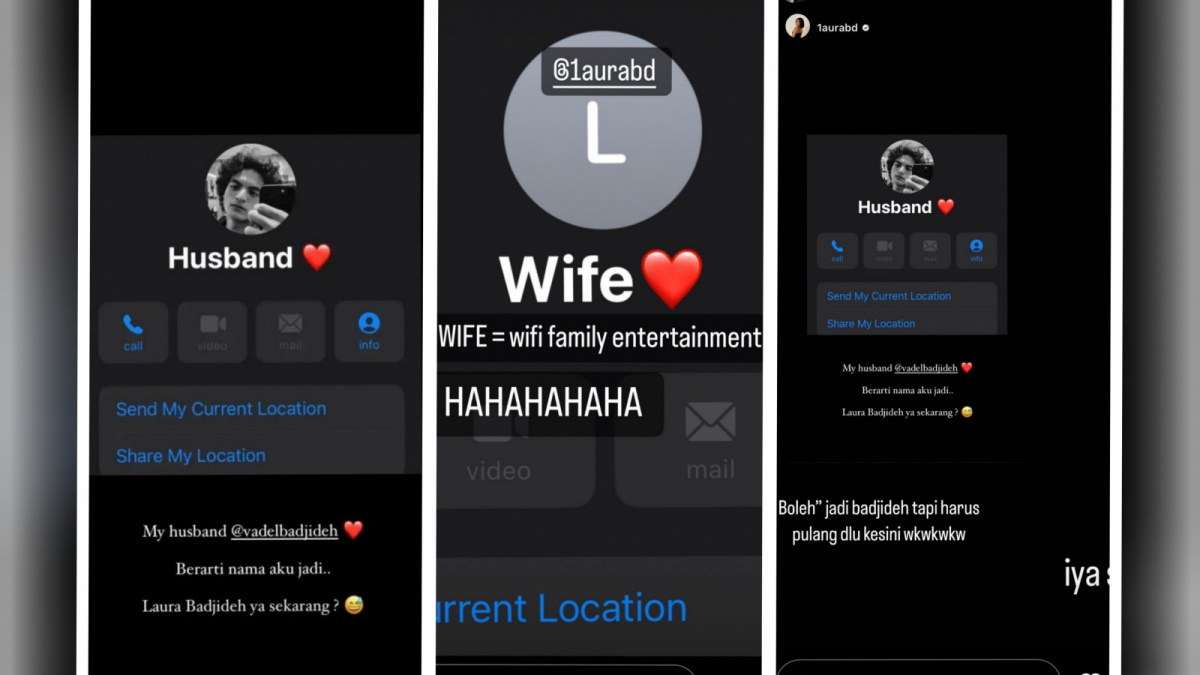 Unggahan Instagram Story Lolly dan Vadel Badjideh