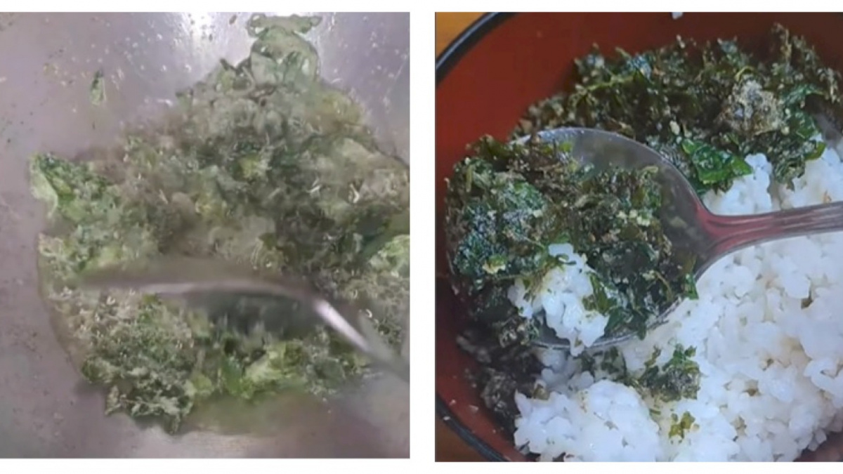 bayam crispy ala Yoshinoya [(Instagram)]