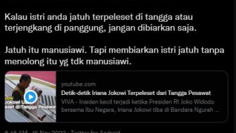 'Jokowi Tak Manusiawi, Istri Jatuh Kok Diam Saja' Kritik Pedas Dokter Tifa Soal Insiden Iriana Terpeleset di Tangga Pesawat