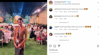 Netizen Terpesona Kecantikan Maudy Ayunda Saat Berkebaya Bali di Acara Gala Dinner G20