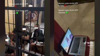 Bikin Terenyuh, Beredar Video Polisi Ajak Tahanan di Penjara Nobar Piala Dunia dengan Cara Ini