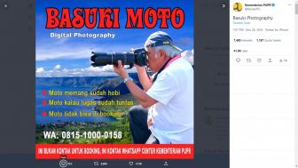 Menteri PUPR Basuki Jadi Saingan Fotografer Legendaris Jogja, Posternya Mirip Anton Photo