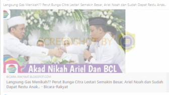 CEK FAKTA: Ariel NOAH dan BCL Langsungkan Ijab Kabul, Benarkah?