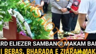 CEK FAKTA: Bharada E Ziarah ke Makam Brigadir J Usai Dibebaskan, Benarkah?