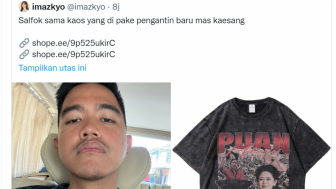 Bikin Salfok! Kaesang Terciduk Pakai Kaos Gambar Puan: Calon Kader?