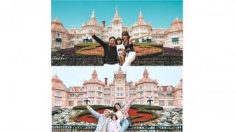 Gading Nostalgia Bareng Gisel dan Gempi di Disneyland, Publik Terenyuh: Lokasi Sama, Keadaan Beda