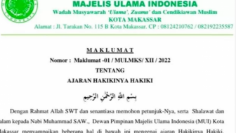 Aliran Hakikinya Hakiki Resahkan Masyarakat Makassar, Ini Alasan MUI Sebut Sesat