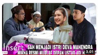 CEK FAKTA: Mikha Tambayong Resmi Mualaf di Hadapan Deva Mahenra dan Ustaz Adi Hidayat, Benarkah?