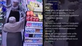 Dua Perempuan Terekam CCTV Curi 6 Boks Susu Disimpan di Rok, Netizen Heran: Jalannya Gimana?