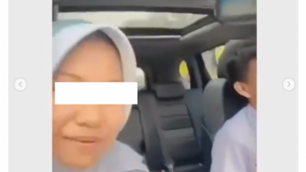 Viral Sepasang Anak SMP Bikin Konten Sembari Nyetir Mobil, Orang Tua Auto Disorot