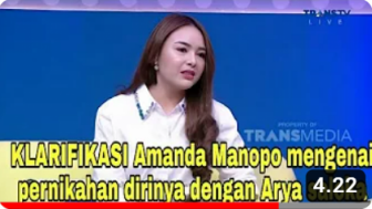 CEK FAKTA: Live Trans TV Amanda Manopo Klarifikasi Pernikahan dengan Arya Saloka