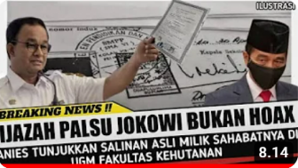 Cek Fakta: Anies Baswedan Tegaskan Ijazah Palsu Jokowi Bukan Hoax, Benarkah?