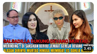 CEK FAKTA: Merinding! Di Depan Jemaat Gereja, Devano Danendra Ungkap Alasan Murtad