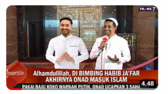 CEK FAKTA: Dibimbing Habib Jafar, Akhirnya Onadio Leonardo Masuk Islam