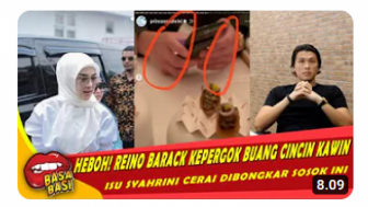 CEK FAKTA: Reino Barack Kepergok Jual Cincin Kawin, Isu Cerai Makin Menguat