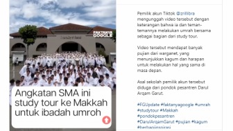 Viral Satu Sekolah Pilih Tour Umroh ke Tanah Suci, Netizen Salut: hanya Untuk yang Mampu