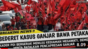 Cek Fakta: Kader PDIP Demo Minta Pencapresan Ganjar Pranowo Dibatalkan