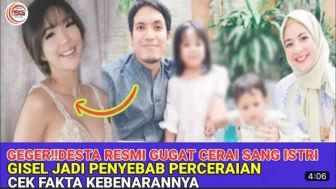 CEK FAKTA: Desta Resmi Gugat Cerai Sang Istri, Gisella Anastasia Jadi Penyebab Perceraiannya, Benarkah?