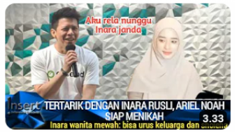 CEK FAKTA: Ariel NOAH Tertarik dengan Inara Rusli dan Siap Menikah, Benarkah?