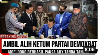 Cek Fakta: Berhasil Paksa AHY-SBY Tanda Tangan, Moeldoko Resmi Ambil Alih Posisi Ketum Demokrat, Benarkah?