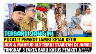CEK FAKTA: Presiden Jokowi dan Mahfud MD Temui Syarifah Siswi SMP Jambi, Benarkah?