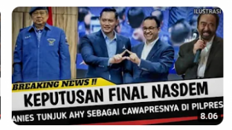 CEK FAKTA: Anies Tunjuk AHY Sebagai Cawapresnya di Pilpres, Benarkah?