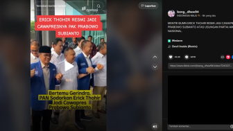 CEK FAKTA: Erick Thohir Resmi Jadi Cawapres Prabowo, Benarkah?