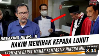 CEK FAKTA: Hakim Memihak Luhut karena Terima Mahar Fantastis Miliaran Rupiah