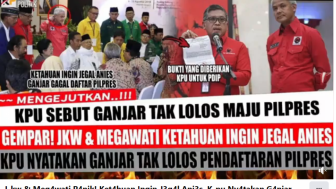 CEK FAKTA: KPU Nyatakan Ganjar Tidak Lolos Pendaftaran Pilpres, Benarkah?