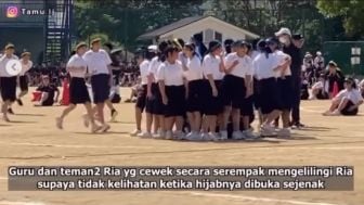 Toleransi Tingkat Tinggi, Siswi SMP di Jepang Kompak Tutupi Teman Muslimnya yang Pingsan Saat Hijabnya Dibuka