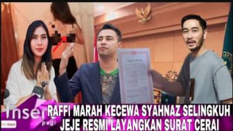 CEK FAKTA: Jeje Govinda Resmi Ceraikan Syahnaz Sadiqah, Raffi Ahmad Marah dan Kecewa, Benarkah?