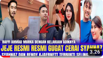 CEK FAKTA: Jeje Gugat Cerai Syahnaz karena Terbukti Selingkuh dengan Rendy