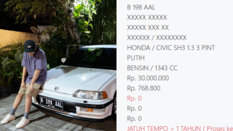 Mobil Civic Lawas Iqbaal Ramadhan Telat Pajak, Padahal Cuma Sejutaan