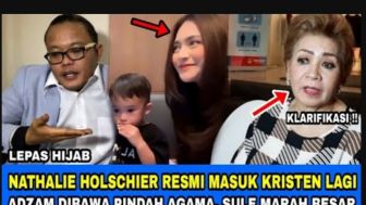 CEK FAKTA: Nathalie Holscher Resmi Masuk Kristen Lagi dan Bawa Baby Adzam Pindah Agama hingga Sule Marah Besar, Benarkah?