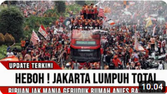 CEK FAKTA: Heboh! Ribuan Jakmania Geruduk Rumah Anies Baswedan