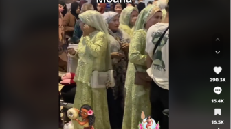 Serasa Film Disney, Viral Rombongan Jemaah Haji Cosplay Bak Princess di Bandara