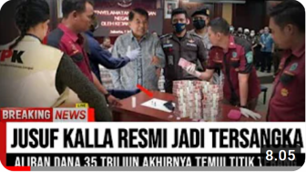 CEK FAKTA: Jusuf Kalla Resmi Ditetapkan Jadi Tersangka