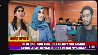 CEK FAKTA: Jeje Govinda Resmi Gugat Cerai Syahnaz Syahnaz Usai Didesak MUI dan Ustaz Derry Sulaiman, Benarkah?