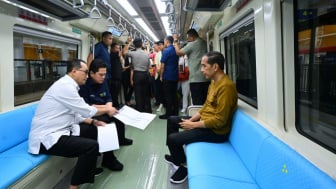 Jajal LRT Jabodetabek, Jokowi Harap Bisa Kurangi Kemacetan di Jakarta