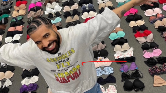 Rapper Drake Pamer Koleksi Bra yang Pernah Dilempar Saat Manggung, Netizen: Jualin di Pasar Minggu