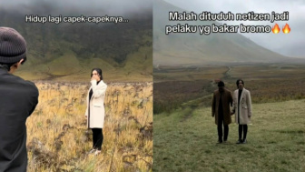 Gara-Gara Pakai Outfit Mirip, Pasangan Ini Dituding Sebagai Pemicu Kebakaran di Gunung Bromo