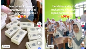 Viral Bendahara Belikan Kipas Angin Portabel Buat Sekelas, Warganet Ramai-Ramai Nge-Tag Bendahara Kelas Masing-Masing