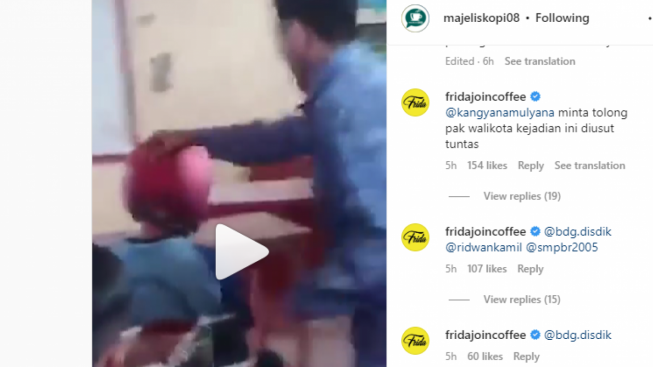 Jadi Korban Bully, Kepala Siswa SMP di Bandung Ditendang Temannya Sampai Tersungkur