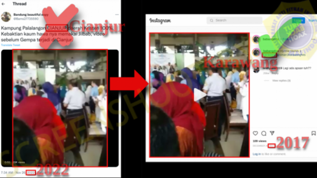 CEK FAKTA: Beredar Video Kebaktian Umat Kristen Pakai Jilbab Sebelum