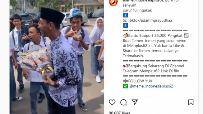 Murid Kasih Hadiah Ini ke Guru, Publik: Paru-parunya Full Senyum