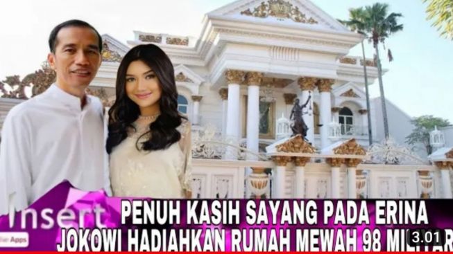 CEK FAKTA: Jokowi Hadiahkan Rumah Mewah Seharga Rp 98 Miliar untuk Erina Gudono, Benarkah?