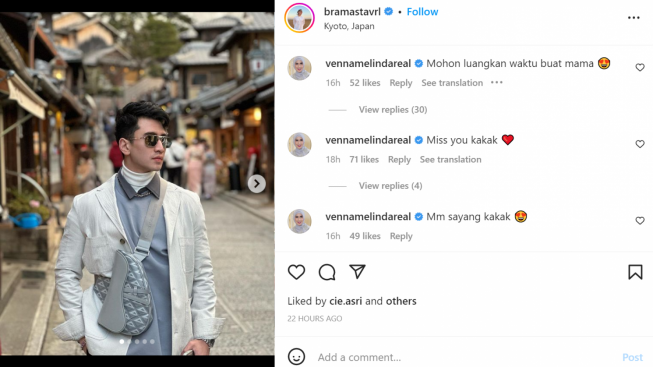 Verrel Bramasta Unggah Potret Keseruan Liburan di Jepang, Komentar Venna Melinda Jadi Sorotan, Ada Apa?