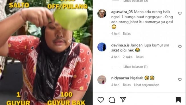 Ngakak Banget, Konten Kreator Ini Bikin Parodi Live Mandi Lumpur: Sampe Didoain Segala