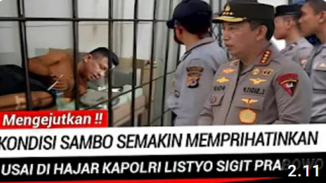 CEK FAKTA: Kondisi Ferdy Sambo Semakin Memprihatinkan Tinggal Menunggu Ajal