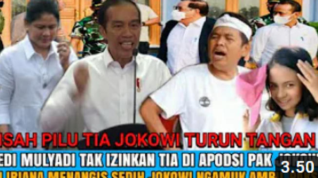 CEK FAKTA: Dedi Mulyadi dan Jokowi Rebutan Hak Asuh Tia Hingga Iriana Menangis?